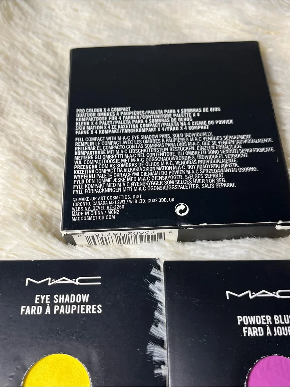 MAC Cosmetics Single Eyeshadows & Blush in Yellow, Purple, Silver, Brown